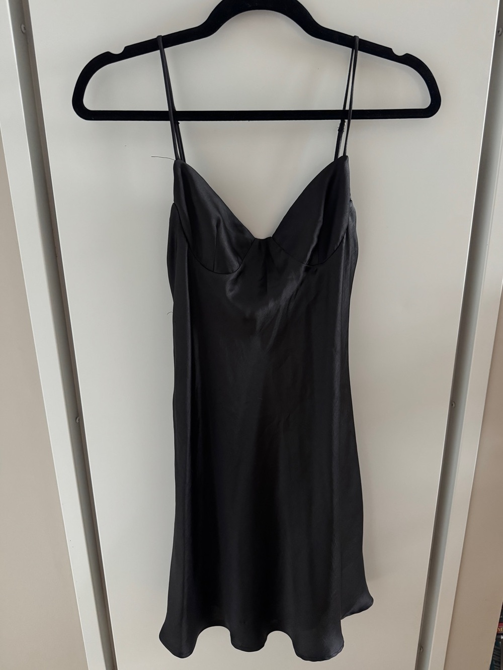 NEW Zara little black dress silk mini dress size small